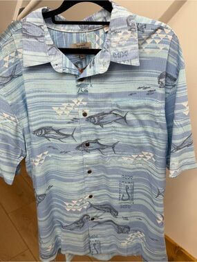 Quicksilver Mens Ocean-Print Short-Sleeve Shirt NWT - XL